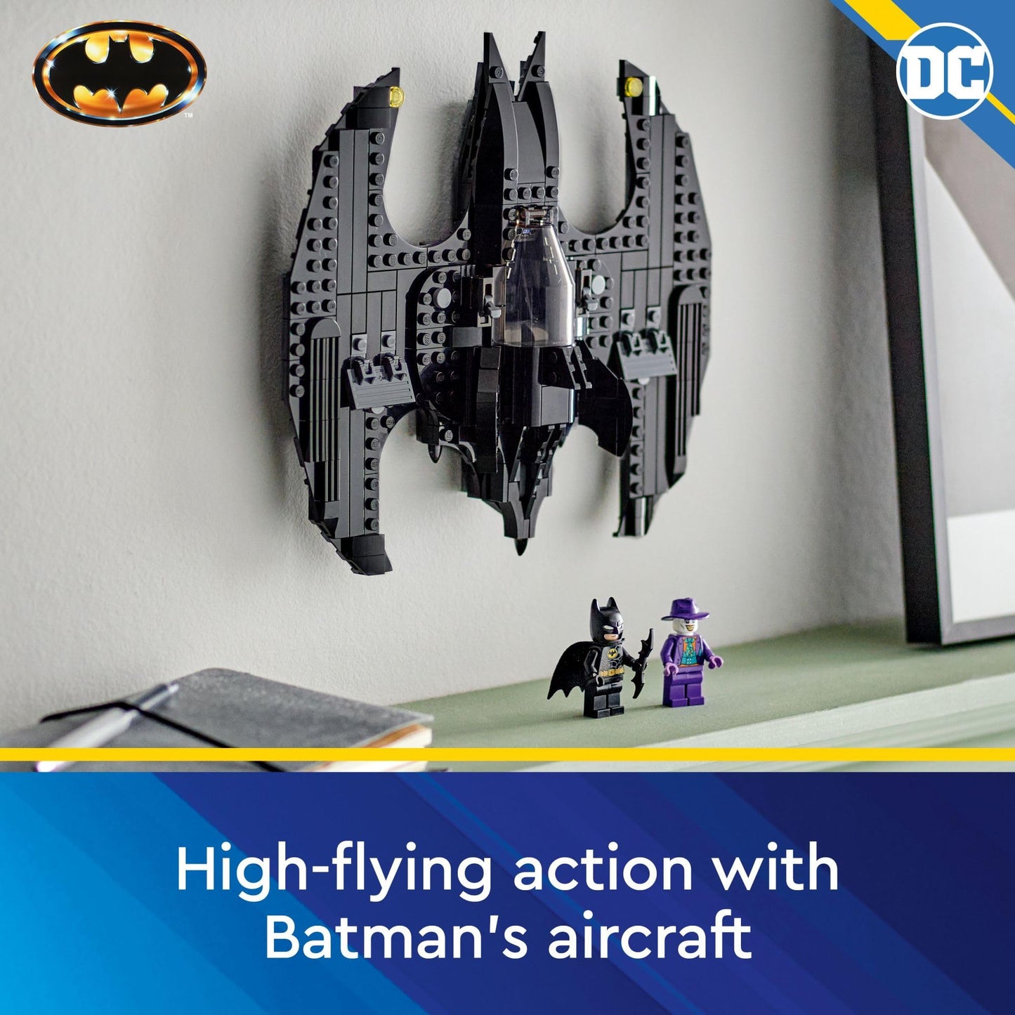 LEGO DC Batwing: Batman vs. The Joker 76265 DC Super Hero Playset, Features 2 Minifigures and a Batwing Toy Based on DC’s Iconic 1989 Batman Movie, DC