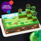 DecoSet® Mobs Beware Minecraft Cake Topper, 6-Piece Stackable Cake Decoration, Interlocking 3D Blocks With Characters, Food Safe Birthday Cake