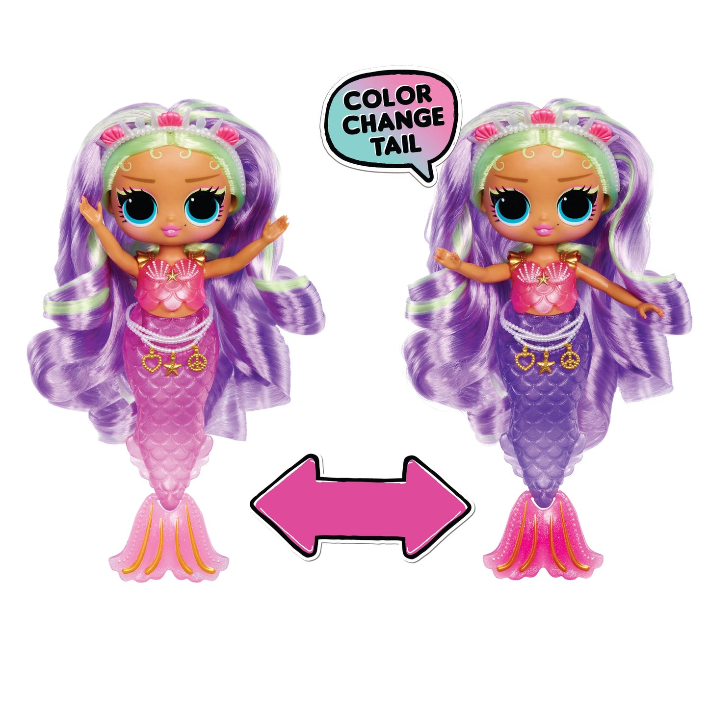 LOL Surprise Tweens Mermaid Cleo Clove Fashion Doll with Color Changing Tail, Movable Fin, and Beautiful Accessories - Toy Gift for Kids Ages 4+