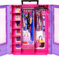 Barbie Fashionistas Ultimate Closet & 6 Hangars, Purple with Fold-Out Rack & Carrying Handle, Portable Storage for Fashion Doll Clothes & Accessories