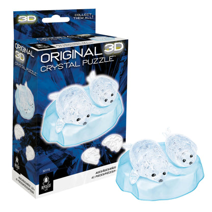 Seals Crystal 3D Puzzle, 41-Pc Brain Teaser, Ages 12+