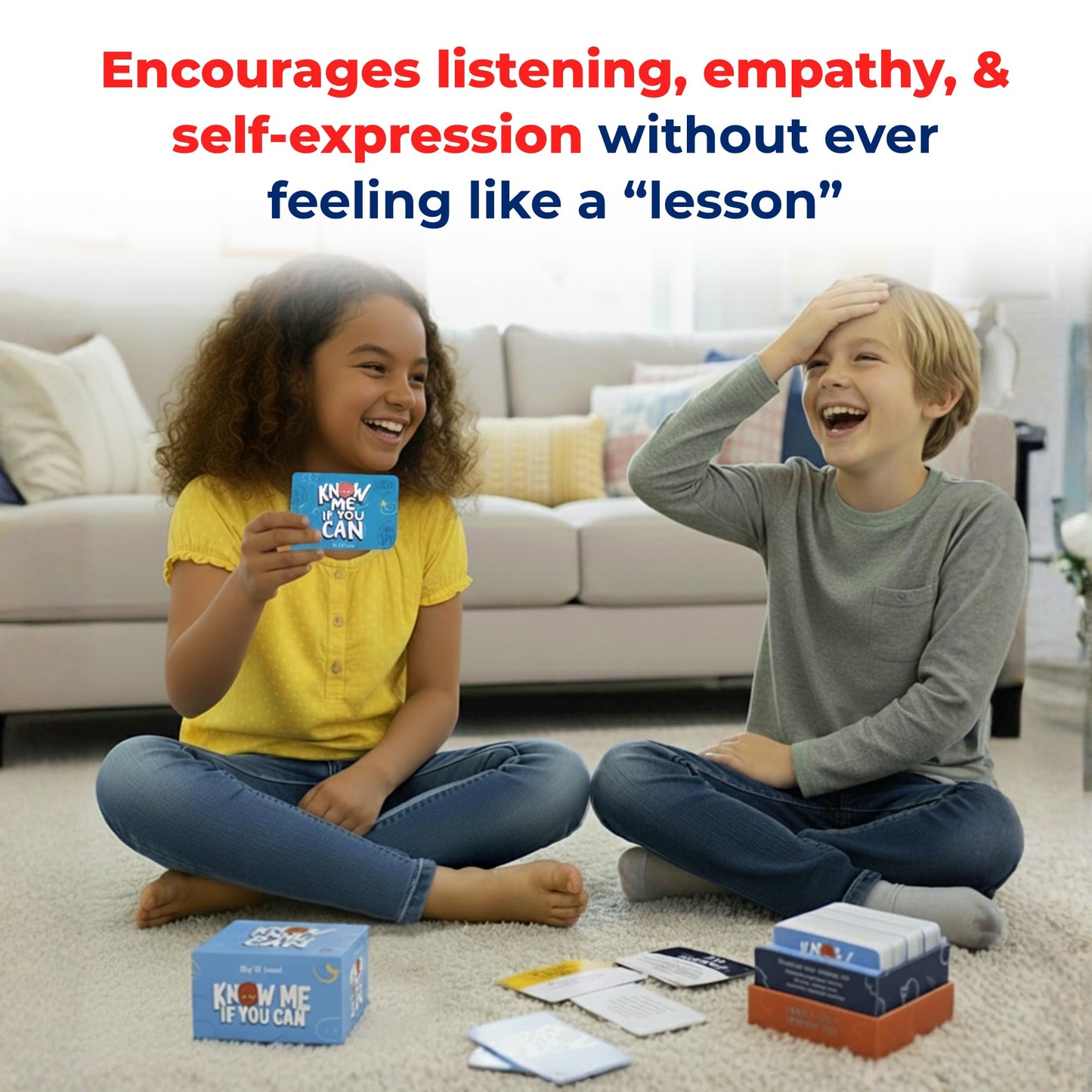Big Life Journal - Know Me If You Can Connection Game, Fun Family Game for Kids, Teens & Adults, 160 Cards to Spark Conversation, Gratitude, Build