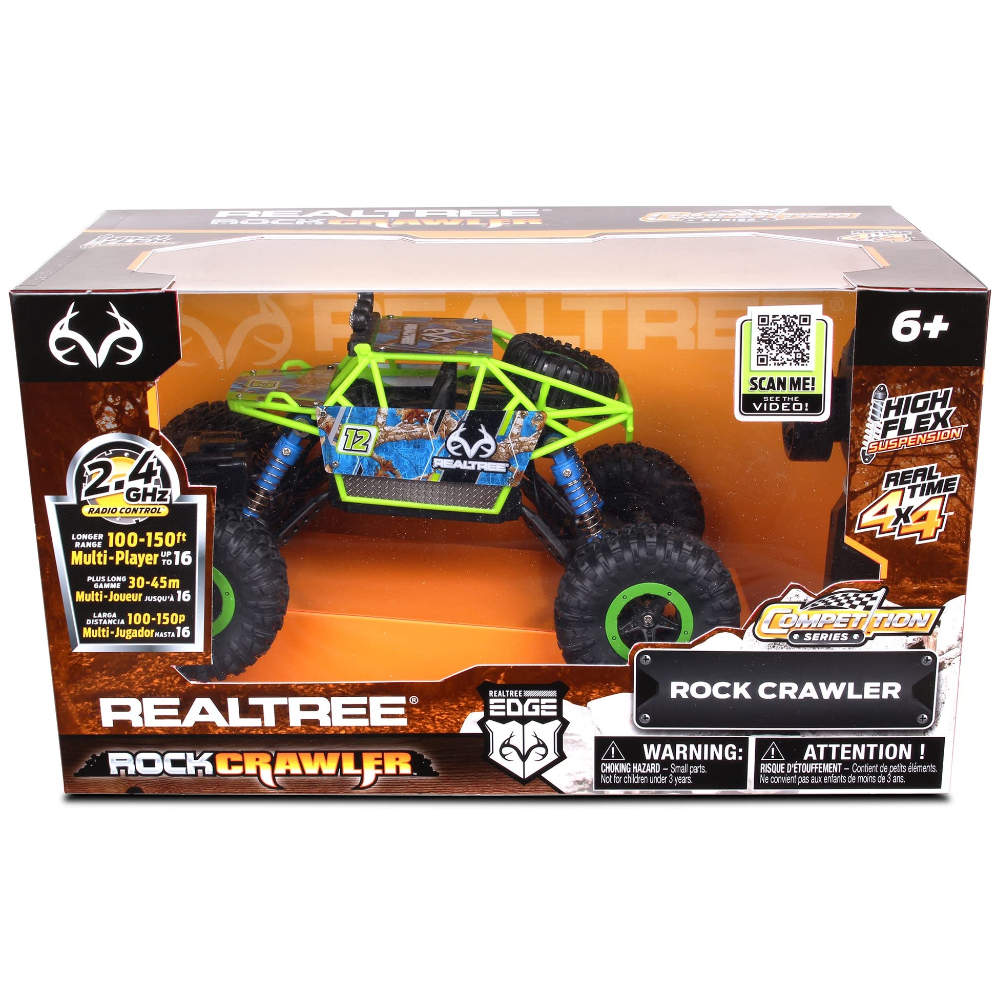 NKOK Realtree RC Rock Crawler 1:16 Scale - Edge Camo Green 2.4 GHz, Ages 6+