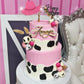 Cowgirl Cake Topper Hot Pink Cake Decoration Shiny Cowgirl Hat Disco Balls for Western Theme Cowgirl Birthday Supplies (01)