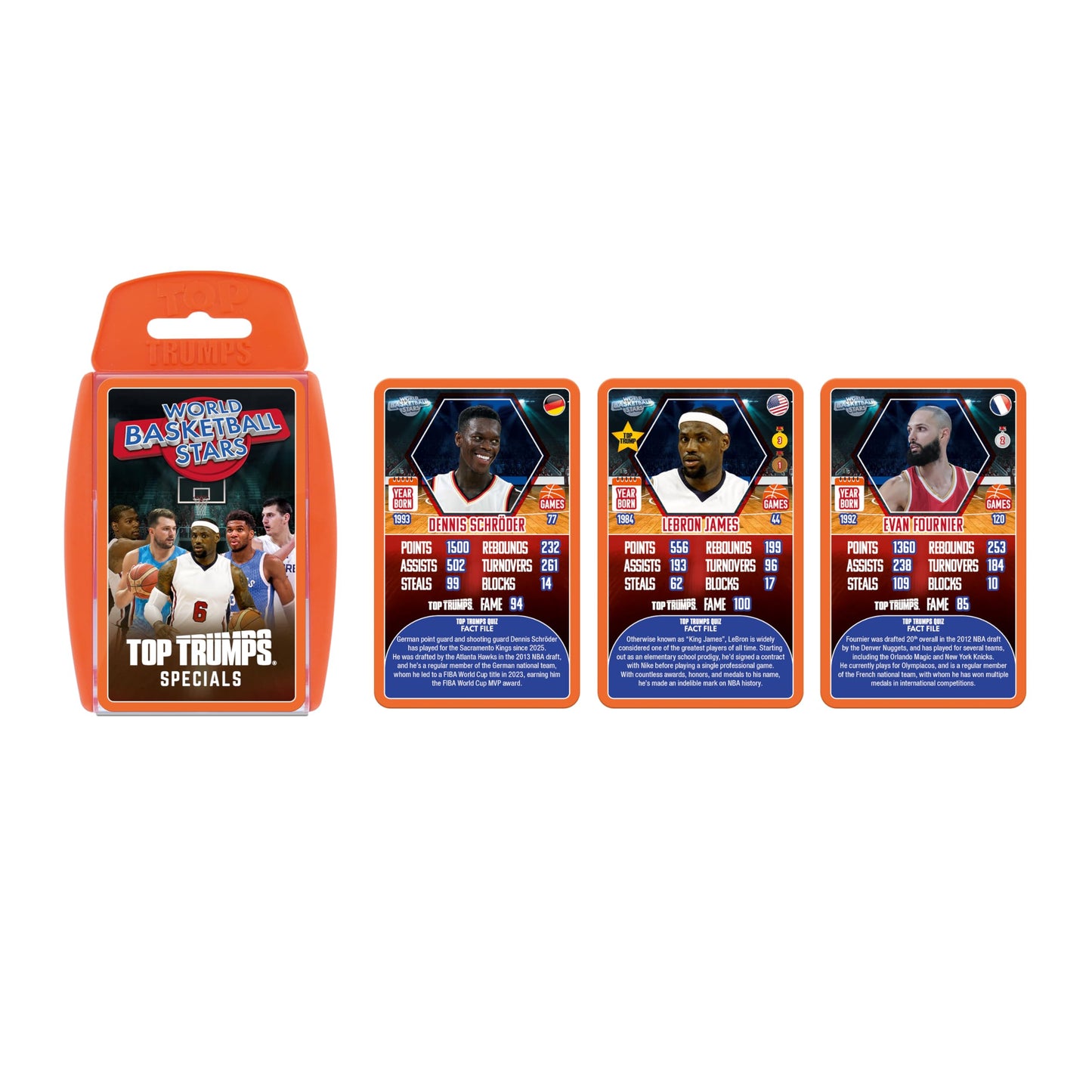 Top Trumps Card Game World Basketball Stars - Family Games for Kids and Adults, 2+ Players, 6+ Years Old