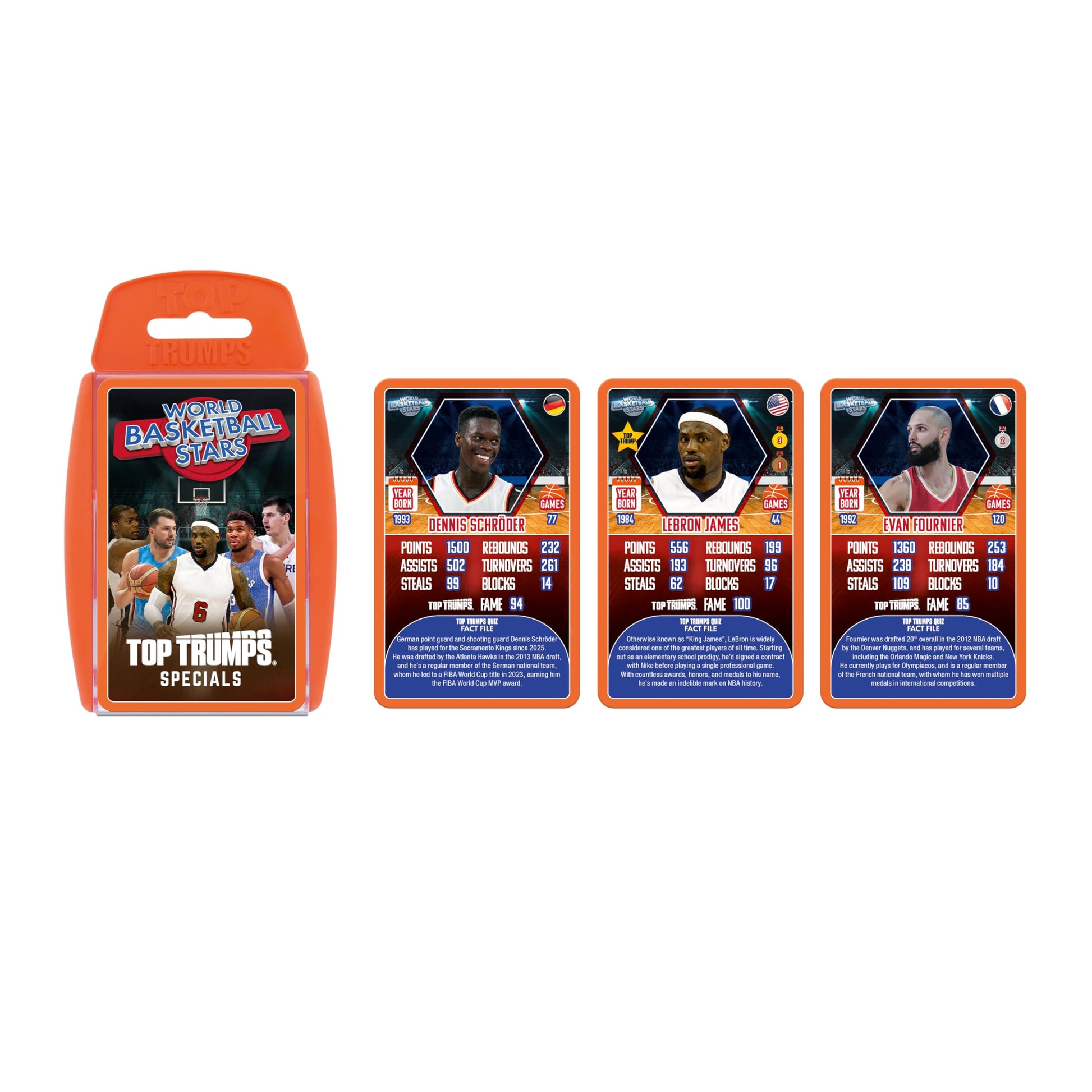 Top Trumps Card Game World Basketball Stars - Family Games for Kids and Adults, 2+ Players, 6+ Years Old
