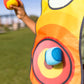 Chuckle & Roar Soft Toss Target Vest & Ball Game for Kids - Velcro Target Bibs with Super Soft Toss Balls - Indoor Outdoor Active Play Game, Family