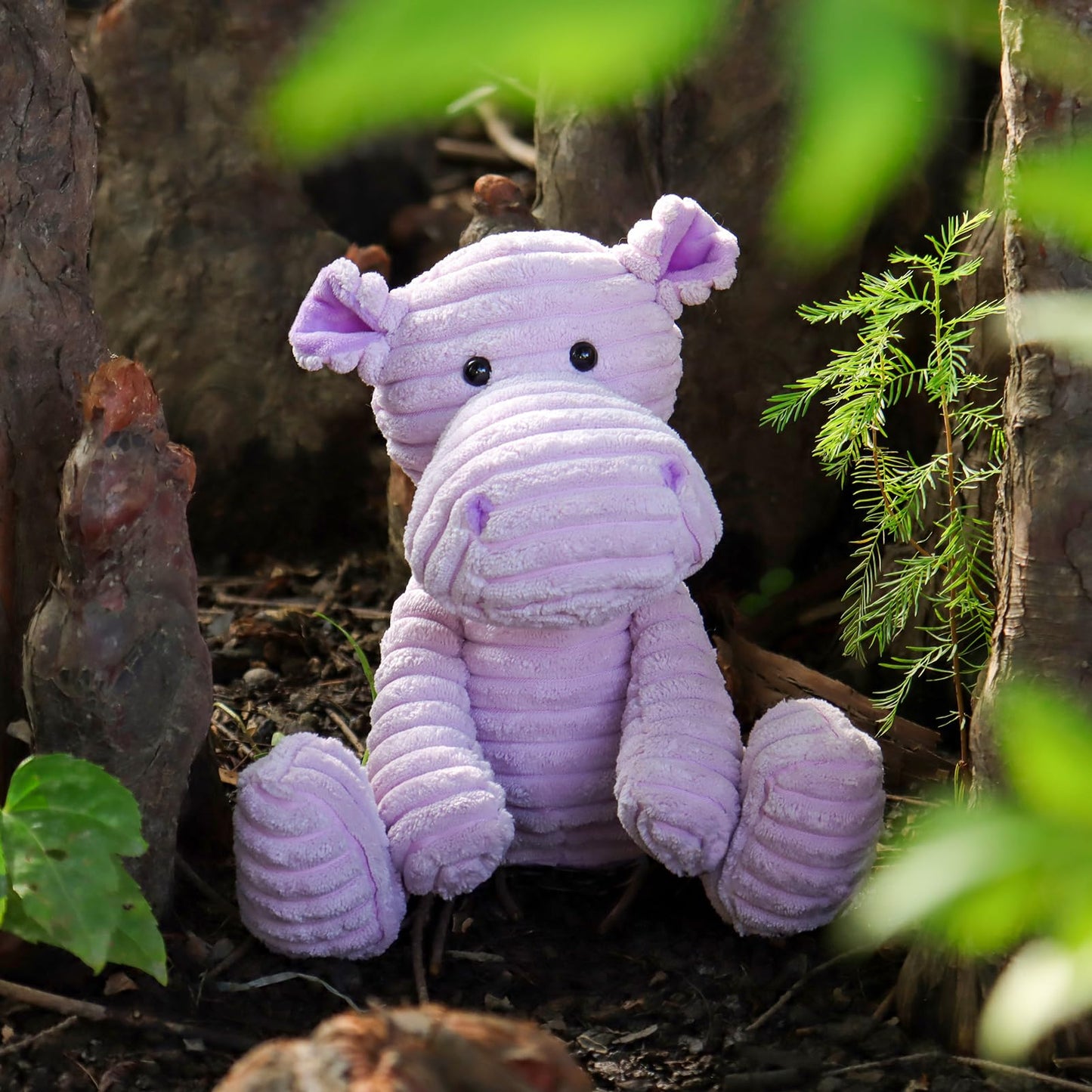Apricot Lamb Toys Plush Corduroy Hippo Stuffed Animal Soft for Child 9''