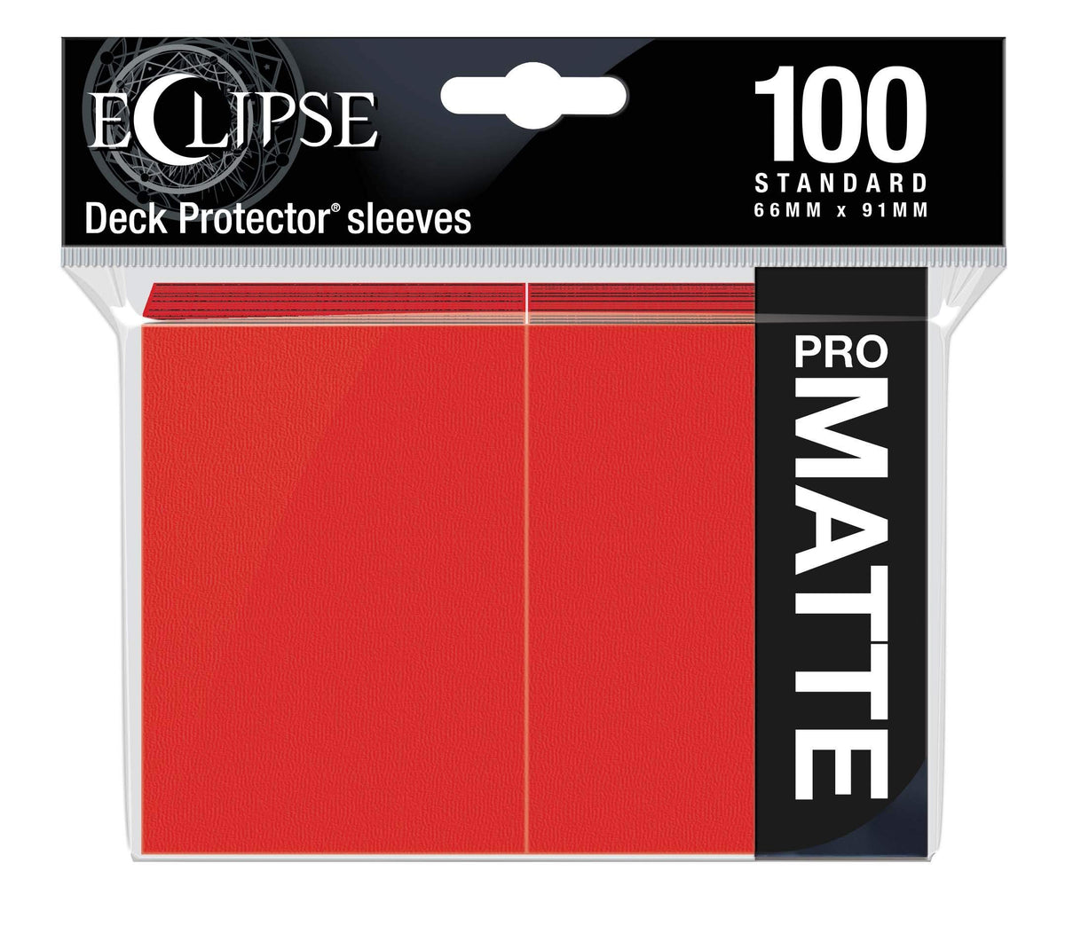 Ultra Pro Eclipse Matte Deck Protector Sleeves - Apple Red, 100 Pack