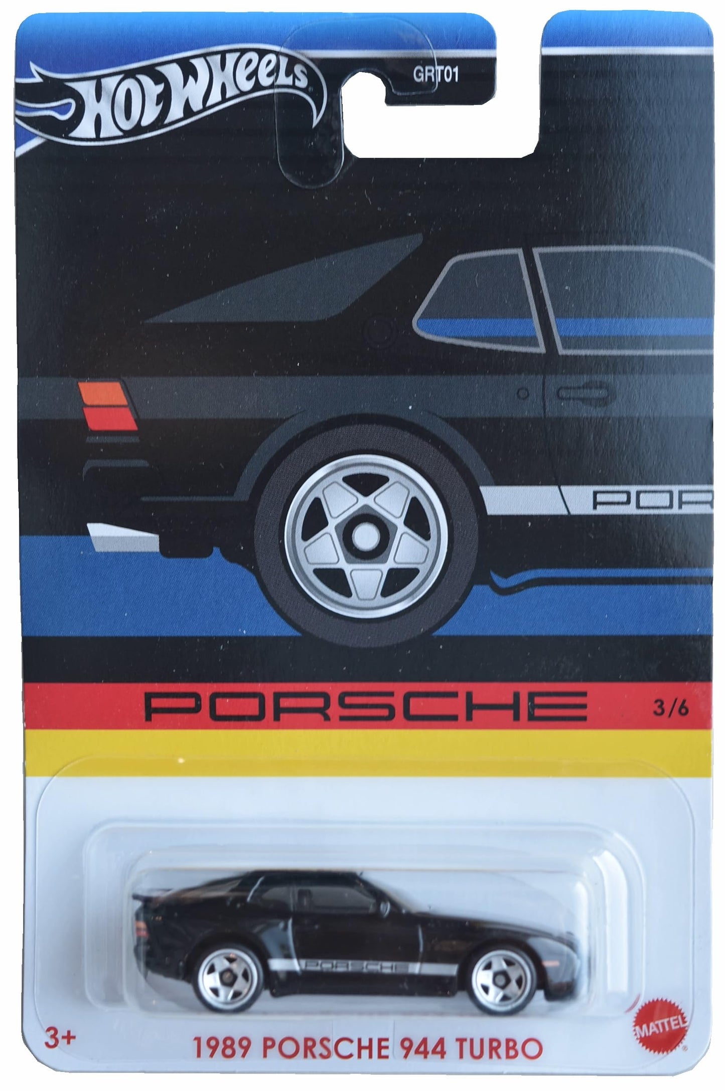 Mattel Hot Wheels 1989 Porsche 944 Turbo, Porsche Series 3/6 [Black]