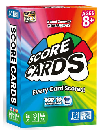 R&R Games Score Cards - Colorful Easy-to-Learn Card Game for Family Game Night - for Ages 8 and Up - 2-4 Players