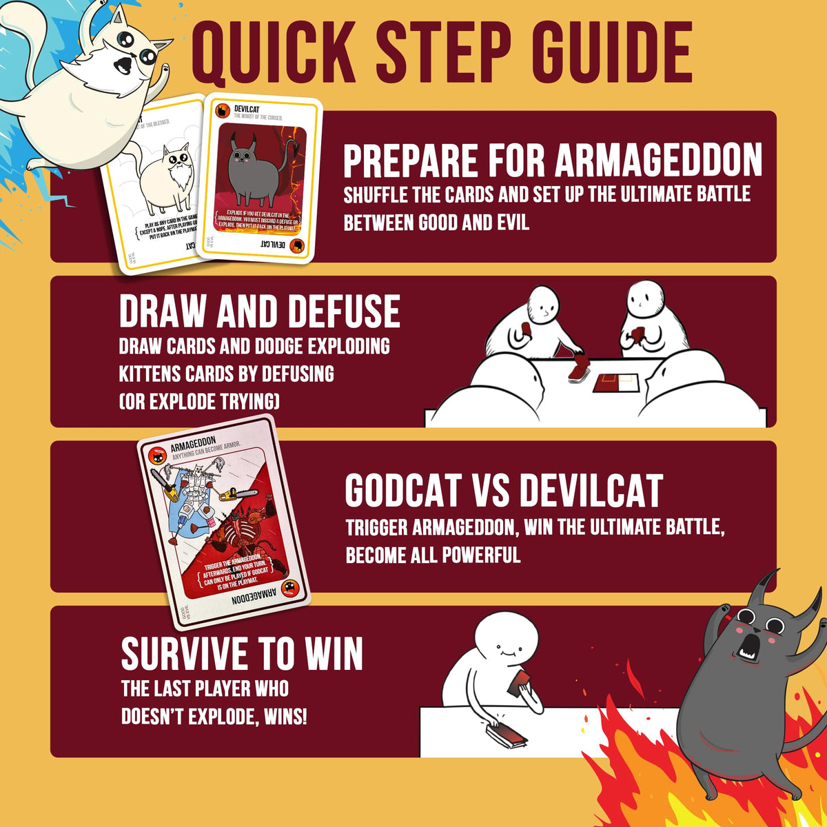Exploding Kittens Good vs. Evil, 2-5 Players, Age 7+ Card Game