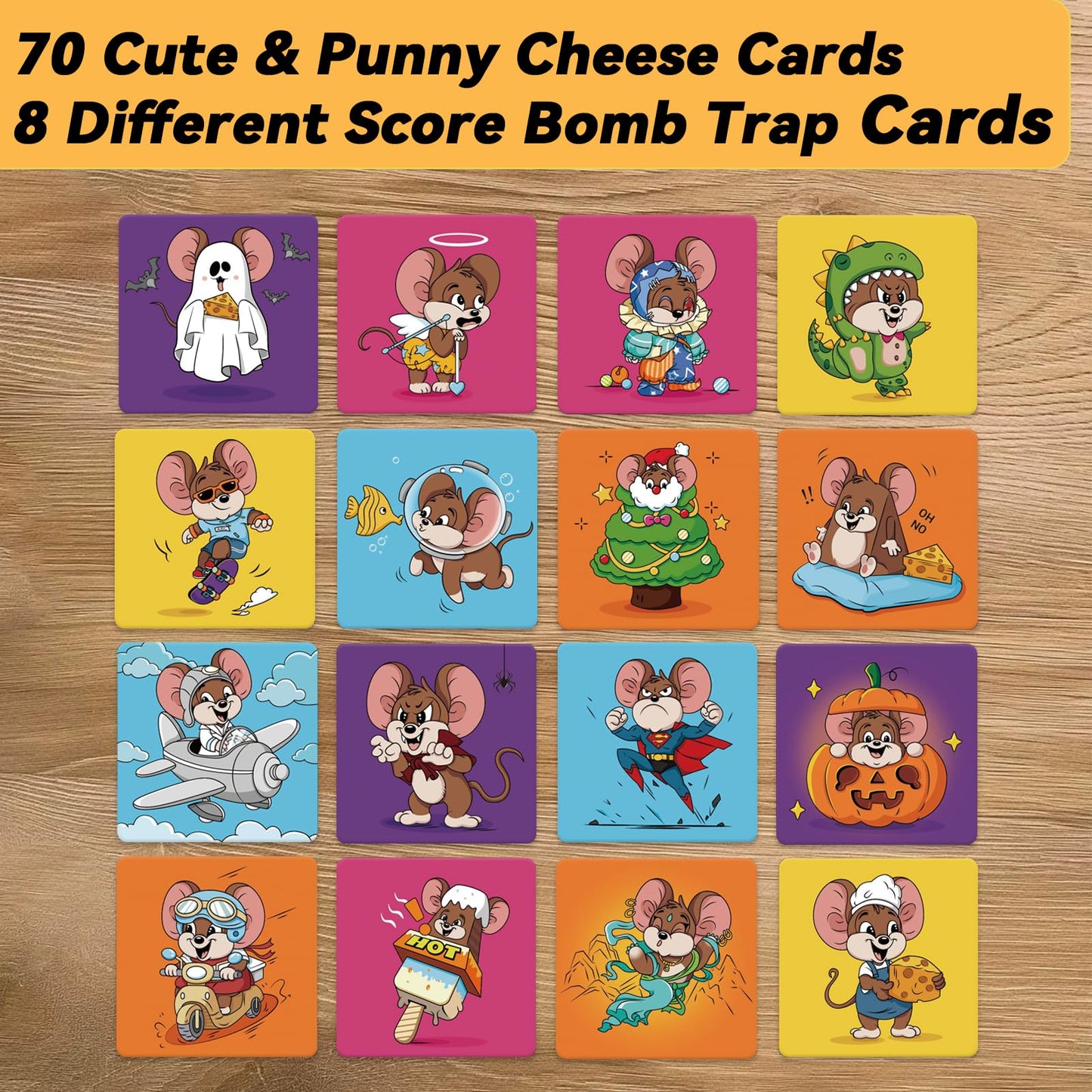 Floatlive The Hilarious Memory Matching Card Games, Mouse & Cheese-Snatching Party Game | Family Board Game for Kids, Teens & Adults | 2-6 Players