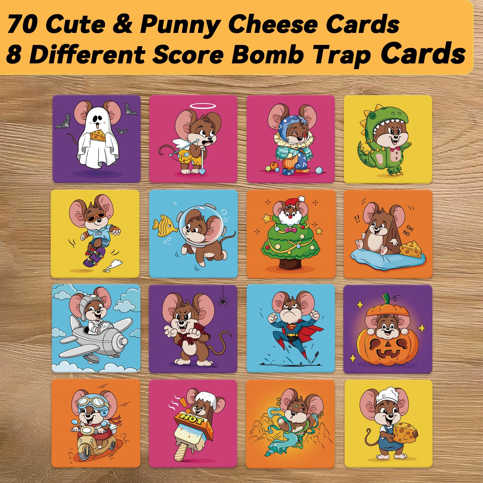 Floatlive The Hilarious Memory Matching Card Games, Mouse & Cheese-Snatching Party Game | Family Board Game for Kids, Teens & Adults | 2-6 Players