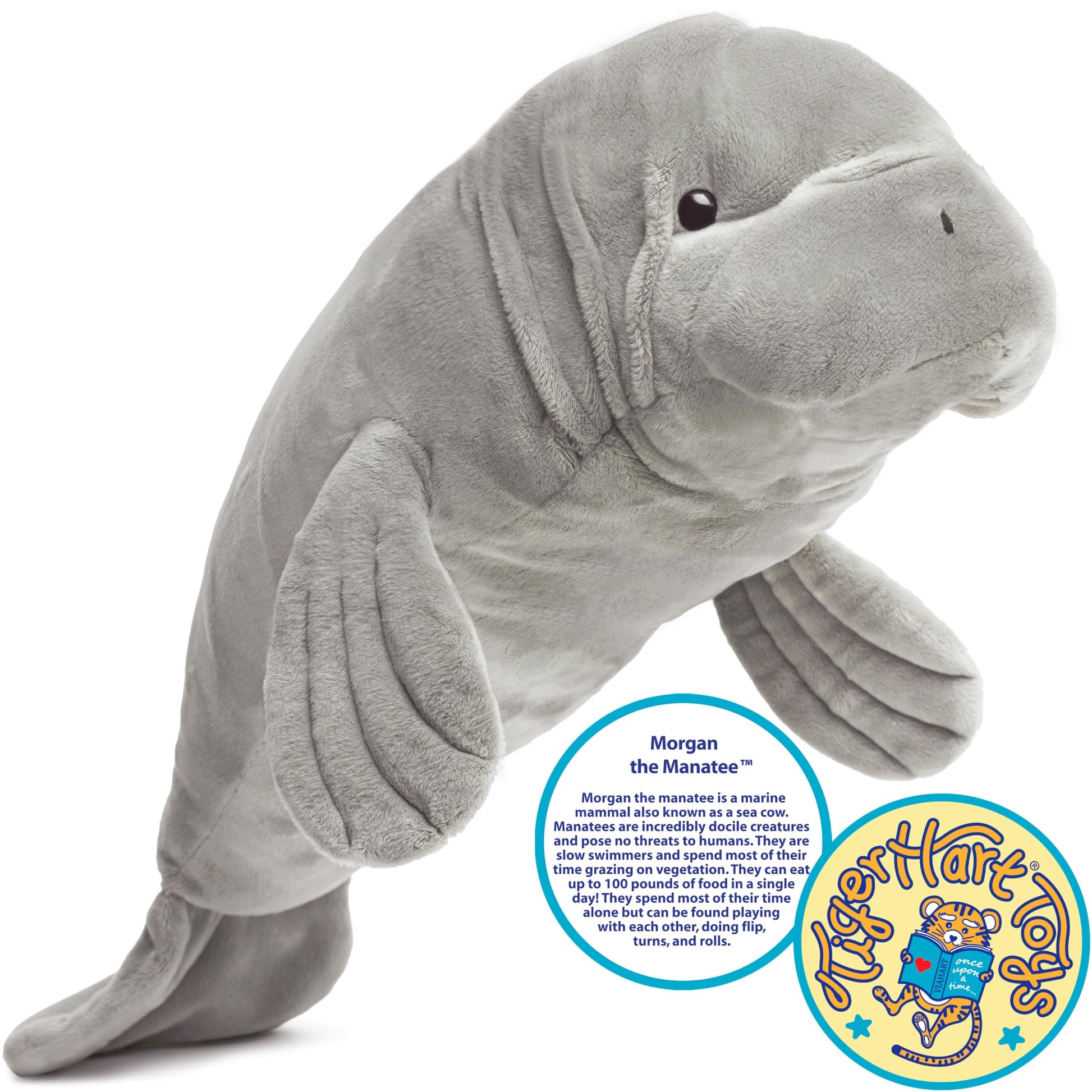 TigerHart Morgan The Manatee - 21 Inch Stuffed Animal Plush (New Edition)
