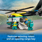 LEGO City Emergency Rescue Helicopter, Toy Aircraft Playset for Kids, Fun Gift for Boys and Girls Aged 6 Plus, Hiker, Rescuer, and Pilot Minifigures