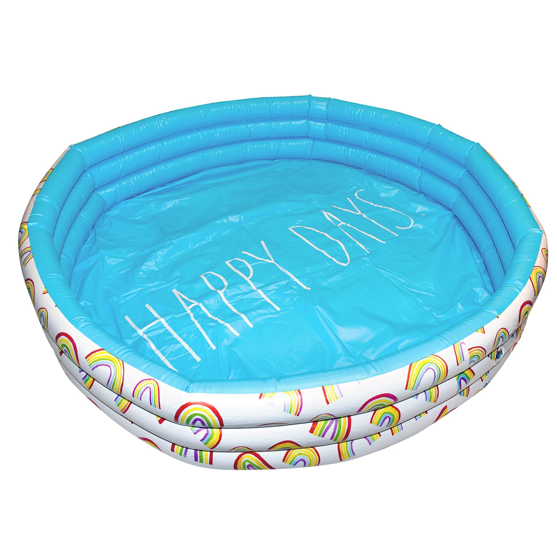 Rae Dunn x CocoNut Float Mini Pool with Rainbow Graphics, Happy Days Theme