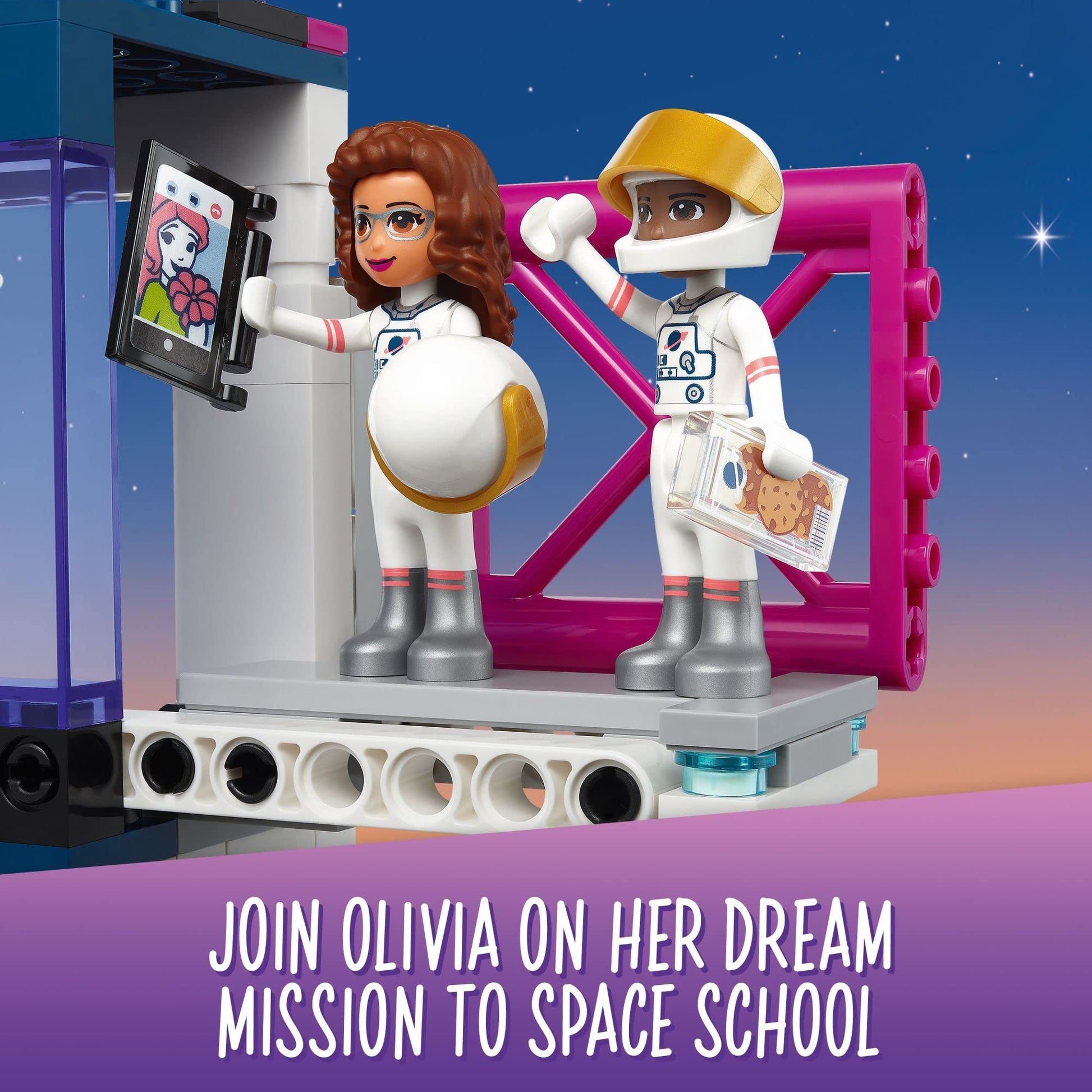 LEGO Friends Olivia’s Space Academy Shuttle Rocket 41713, NASA Space Shuttle Toy for Kids, Pretend Play Space Academy with Astronaut Mini Figures,