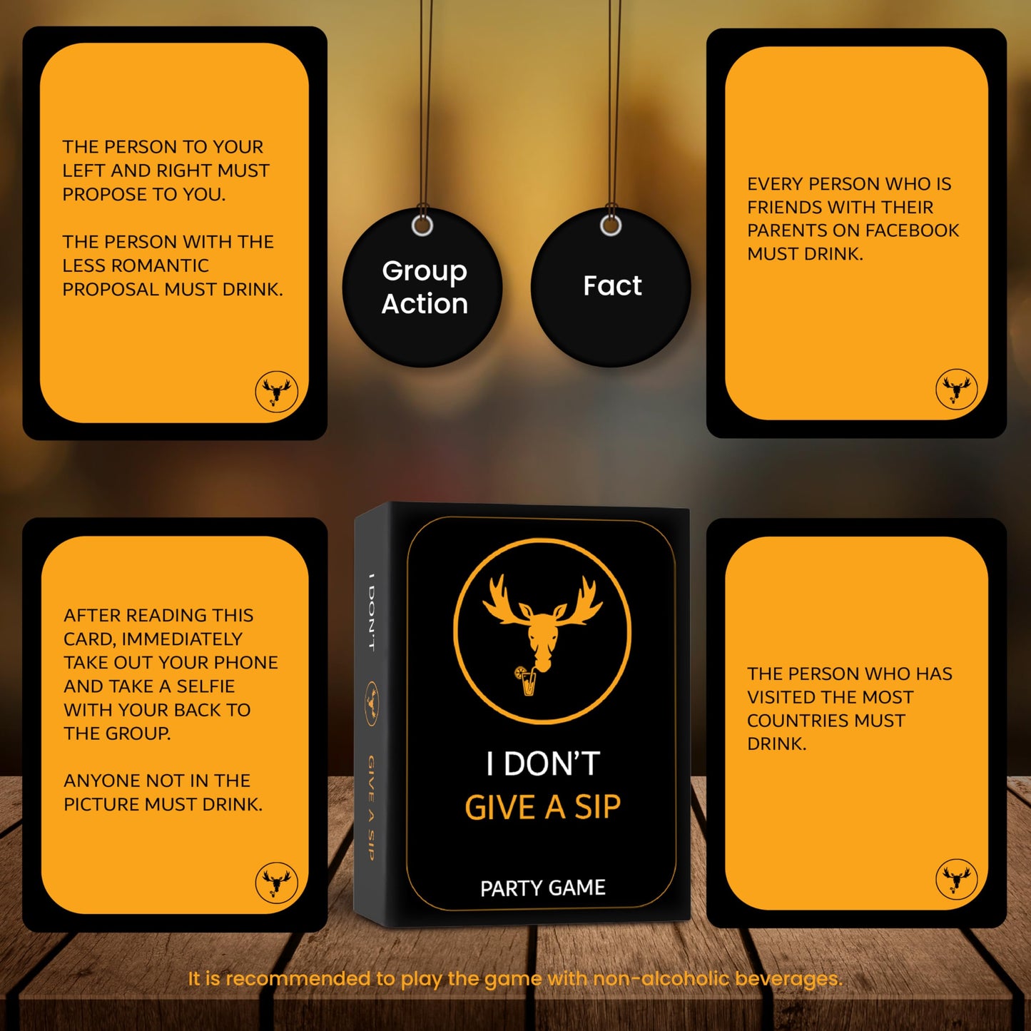 I DON'T GIVE A SIP... Fun Drinking Game for Adults | Hilarious Drinking Cards that Will Get You Drunk or Make You Do Funny Things | Adult Party Games