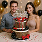 41PCS Leopard Cherry Cake Decorations Bow Toppers for Birthday Wedding and Baby Shower Cherries Fruit Decor for Birthday Party Decorations