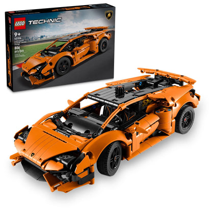LEGO Technic Lamborghini Huracán Tecnica Orange Toy Cars - Building Toys for Kids, Boys & Girls, Ages 9+ - Lamborghini Toy Car W/ V10 Engine &