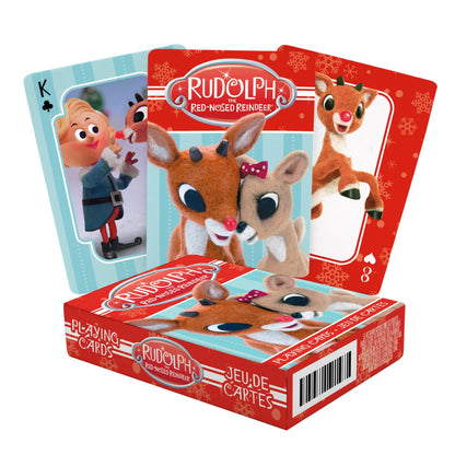 Aquarius Rudolph Playing Cards - Rudolph The Red Nosed Reindeer Deck of Cards for Your Favorite Card Games - Officially Licensed Rudolph Merchandise