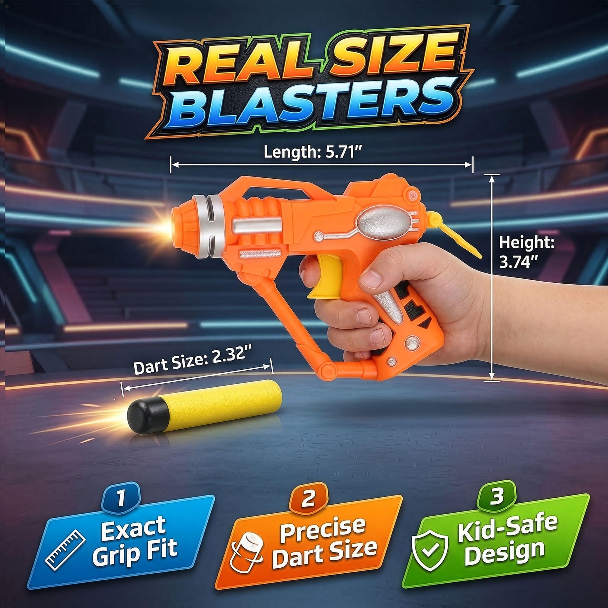 6 Pack Mini Foam Dart Blasters for Kids with 36 Darts, Micro Toy Foam Dart Guns, Nerf Compatible Mini Blaster Set, Bulk Party Favors, Small Toy Guns
