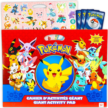 Pokemon Sticker Activity Pad Bundle - 50+ Stickers, Coloring Pages 11"x14"