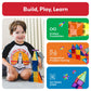 PicassoTiles 80 PCs Magnetic Tiles Travel Size Mini Version Building Block Construction Set for Kids Great Gift Ages 3+ Boys & Girls Preschool