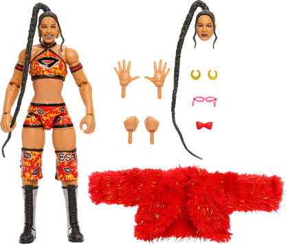 Mattel WWE Ultimate Edition Action Figure & Accessories, 6-inch Bianca Belair Collectible Set, Swappable Heads & Hands, Entrance Gear & 30