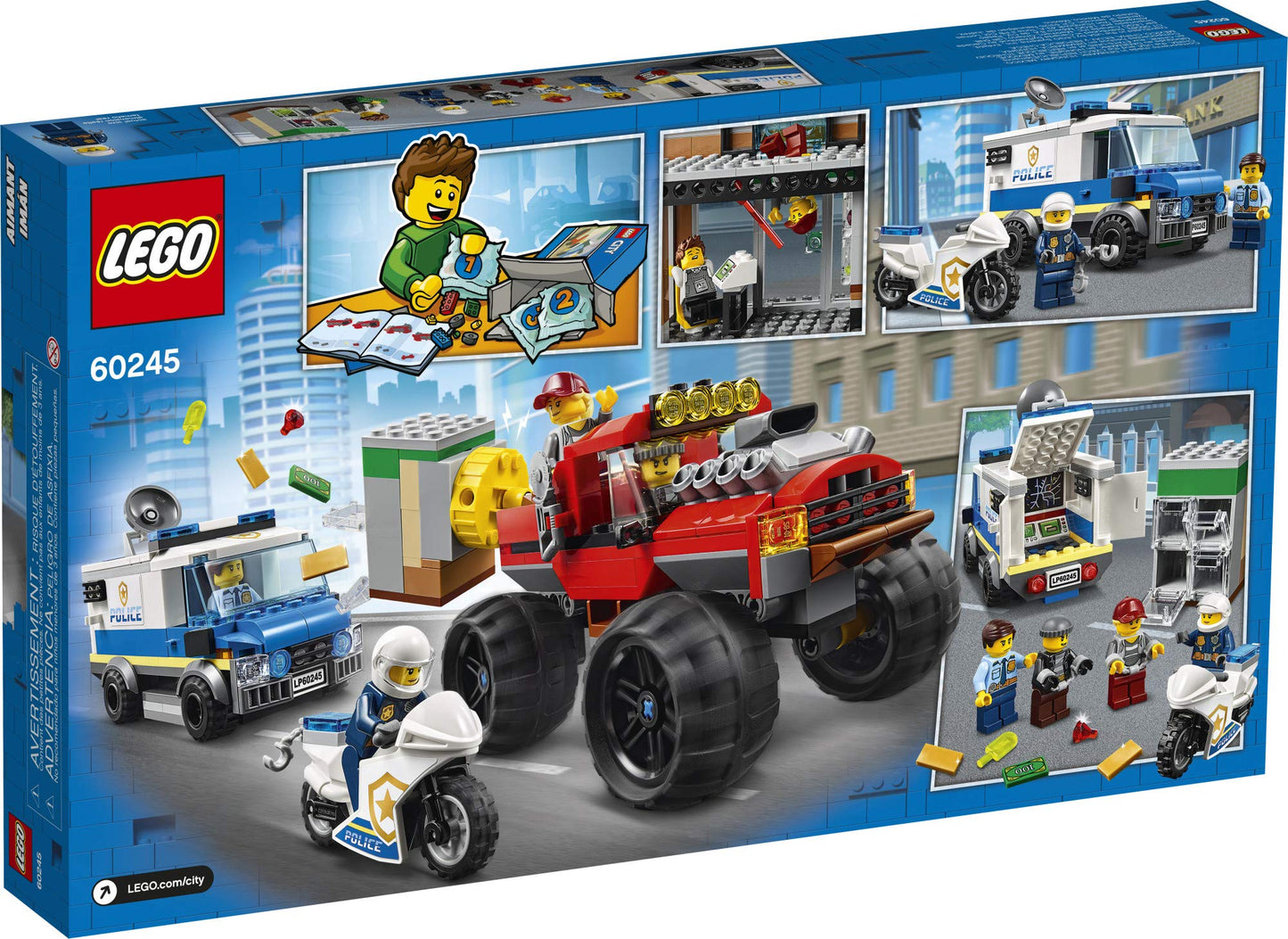 LEGO City Police Monster Truck Heist 60245 Police Toy, Cool Building Set for Kids, New 2020 (362 Pieces)