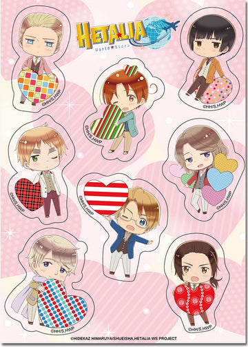 Hetalia Season 7 - SD Heart Character Circle Sticker Set