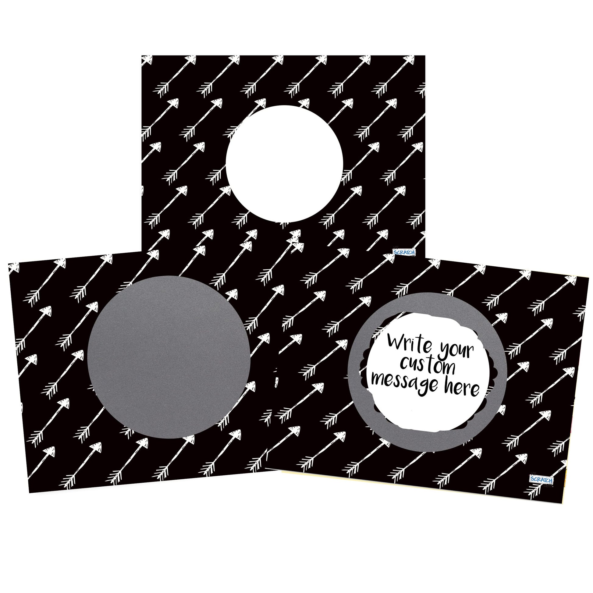 My Scratch Offs - DIY Scratch Off Cards for Kids Teachers - 20 Pack of Arrow Design and Stickers 3x4 - Ideal for Teacher Rewards I Childrens Party