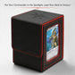Venssu MTG Deck Box for Commander Display,Card Deck Box Fits 100 Double Sleeved Cards, TCG Card Storage Box with 2 Dividers and 1 Toploader