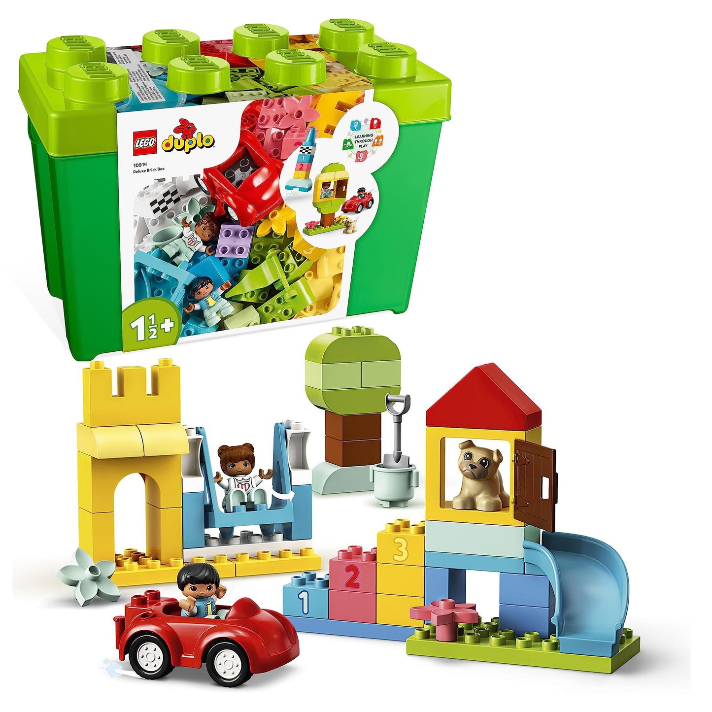 Lego DUPLO Classic Deluxe Brick Box Building Set with Toy Storage, First Bricks Educational Learning Toys for Toddlers, Kids, Boys & Girls 1.5-3 Years