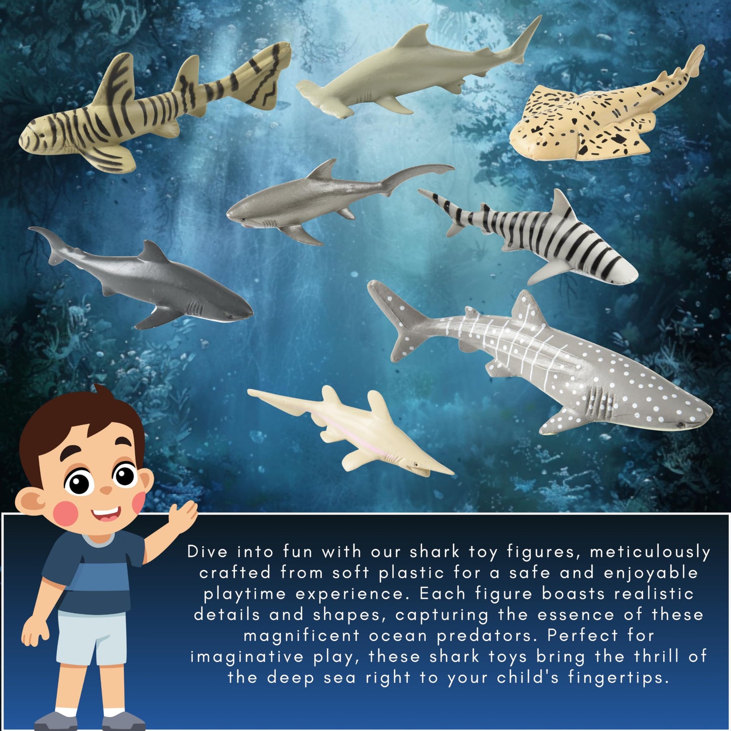 Shark Toy Animals (12 Count)