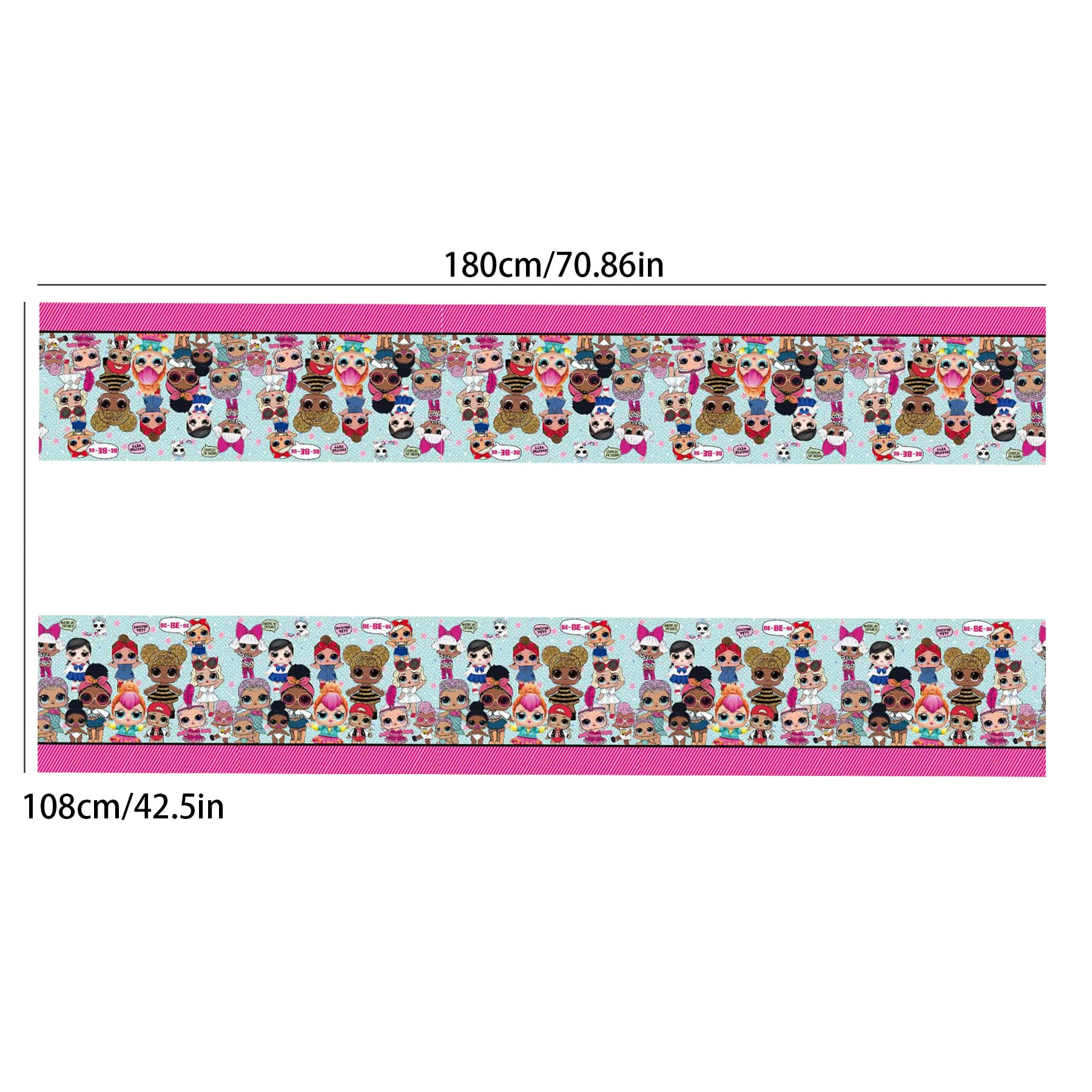 Ananju 2pcs Children Birthday Party Tablecloth Table Cover,Children Birthday Supplies Decorations (3)