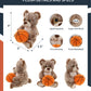 DolliBu Sitting Brown Bear Stuffed Animal with Basketball Plush - Soft Plush Huggable Bear, Adorable Playtime Plush Toy, Cute Wildlife Gift for Kids