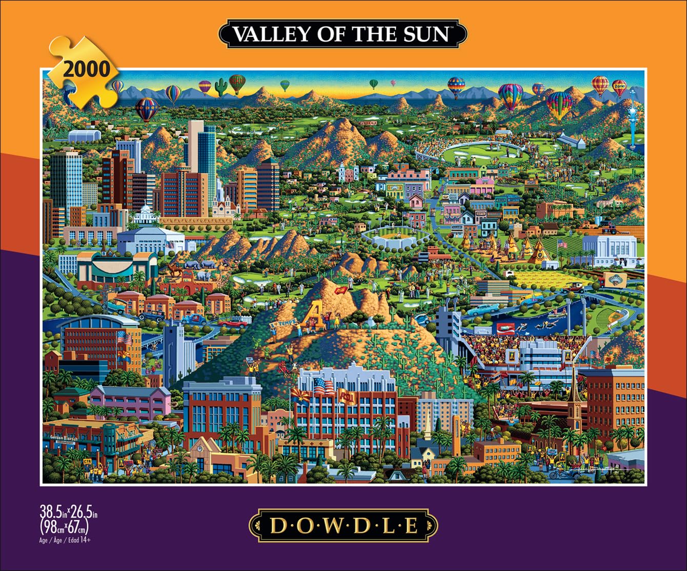 Buffalo Games - Eric Dowdle - Dowdle - Valley of The Sun - 2000 Piece Jigsaw Puzzle for Adults -Challenging Puzzle Perfect for Game Nights - Finished