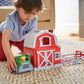 Green Toys Farm Playset - 13 Piece Pretend Play, Motor Skills, Language & Communication Kids Role Play Toy. No BPA, phthalates, PVC. Dishwasher Safe