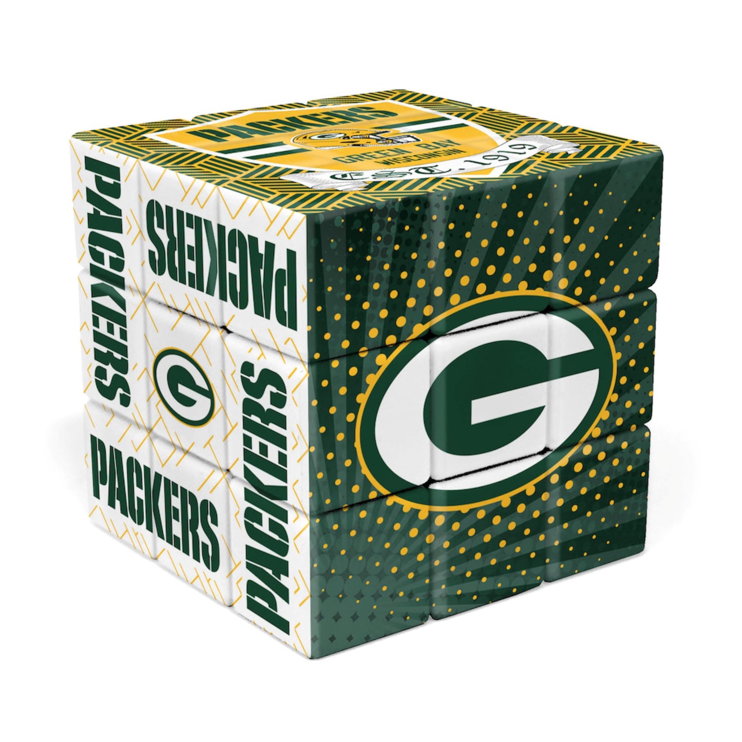 Party Animal NFL Football Speed Cube Puzzle, Green Bay Packers