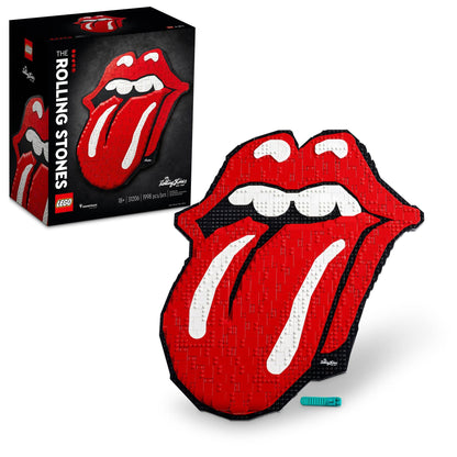 LEGO Art The Rolling Stones 31206 Logo Wall Décor Building Set for Adults, Men, Women, Husband, Wife, Music Lovers, DIY Home or Office 3D Decoration,