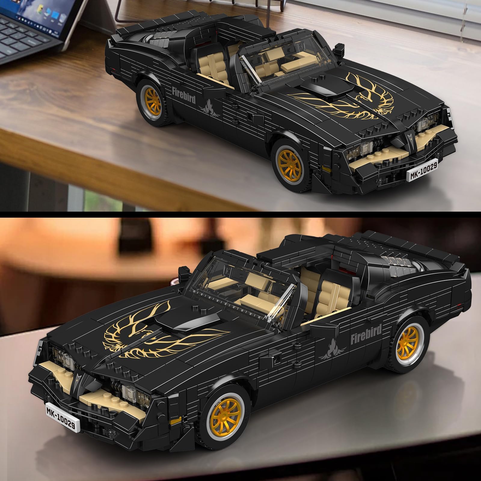 Mould King 10029 Technical Sports Car Building Sets,1557+ PCS Firebird Muscle Car Model, Creative Construction Toy for Teens and Adults 14+