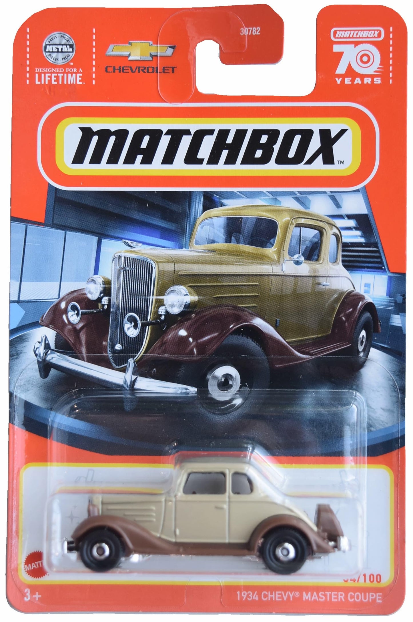 Matchbox 1934 Chevy Master Coupe, tan/Brown 34/100
