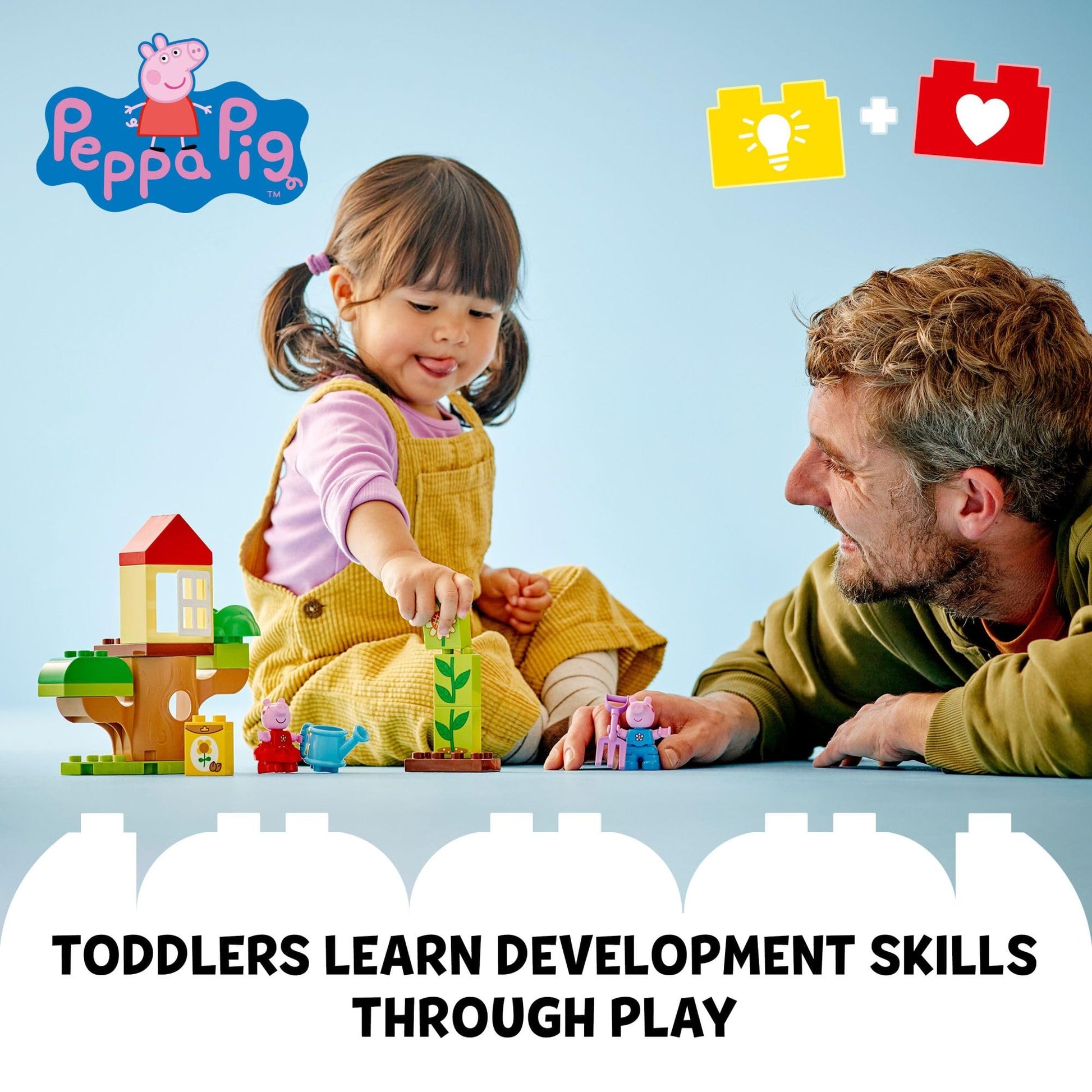 LEGO DUPLO Peppa Pig Garden and Tree House Toddler Toy, Building Block Learning Set for Preschool Kids with 2 Figures Included, Peppa Pig Toy Gift