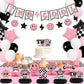 Two Cool Honeycomb Centerpiece Pink and Black Two Cool Dude Second Birthday Table Toppers for Two Year Old Happy Dude Photo Prop Yellow Black