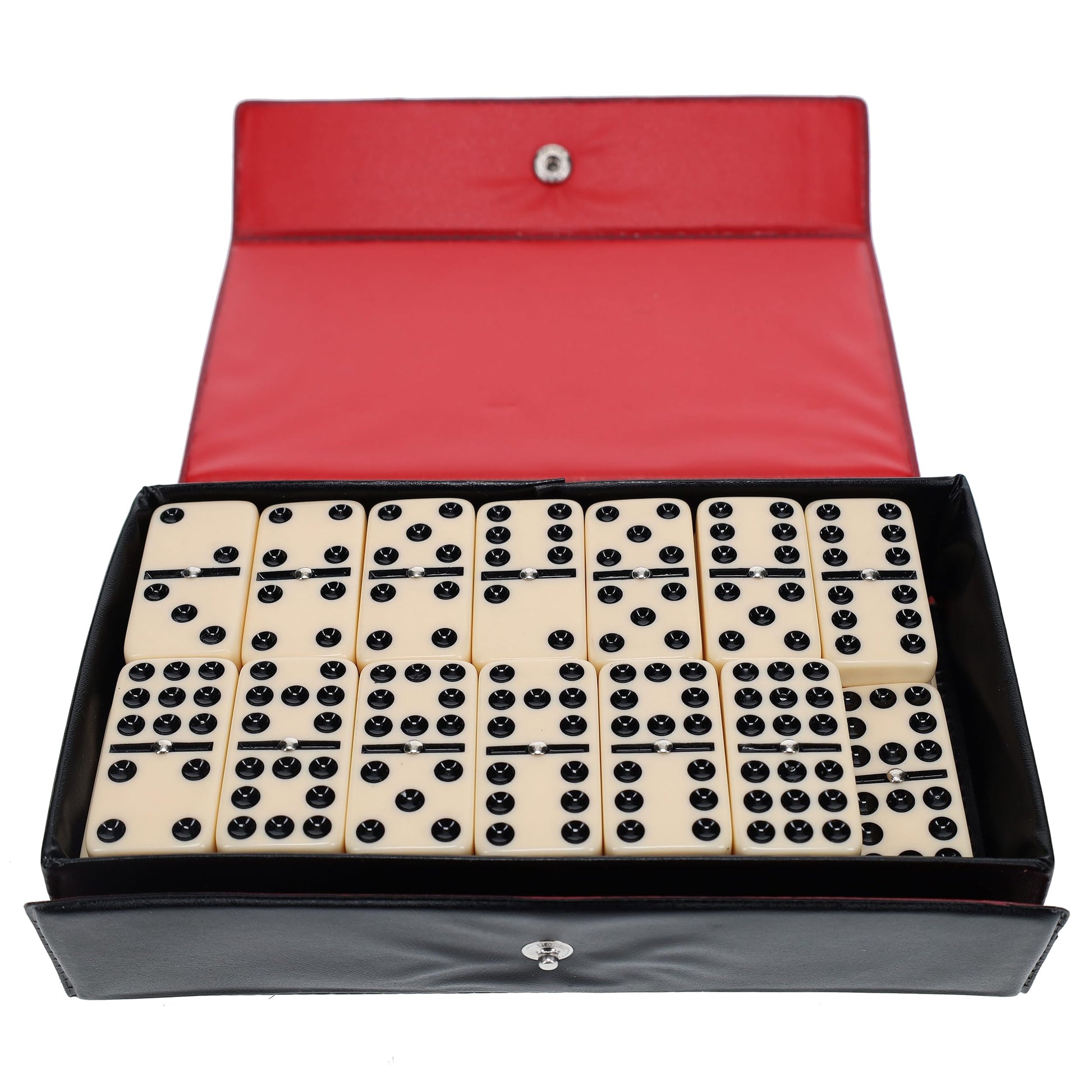 WE Games Double Nine Dominoes with Spinners - Premium Ivory Tiles, Ideal Size, Classic Family and Adult Board Game
