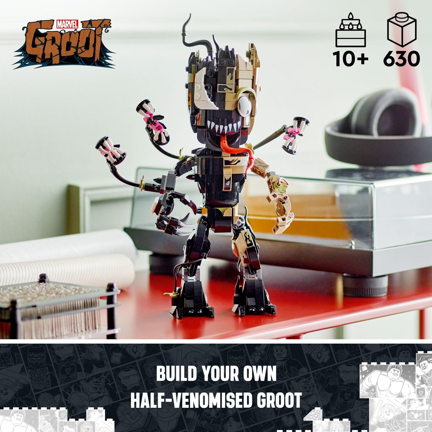 LEGO Marvel Venomized Groot 76249 Transformable Marvel Toy for Play and Display, Buildable Marvel Action Figure for Fans of the Guardians of the