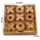 Glintoper Tic Tac Toe & 4 in a Row Tables Game Set, Classic Board Line Up 4 for Living Room Rustic Table Decor and Use as Game Top Wood Guest Room