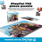 Buffalo Games - Fun at the Amusement Bark - Lucia Heffernan - 750 Piece Jigsaw Puzzle for Adults - Challenging Dog Puzzle - Perfect for Game Nights